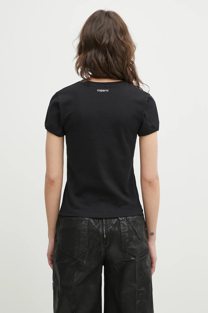 Βαμβακερό μπλουζάκι Coperni Gathered Heart φωτογραφία