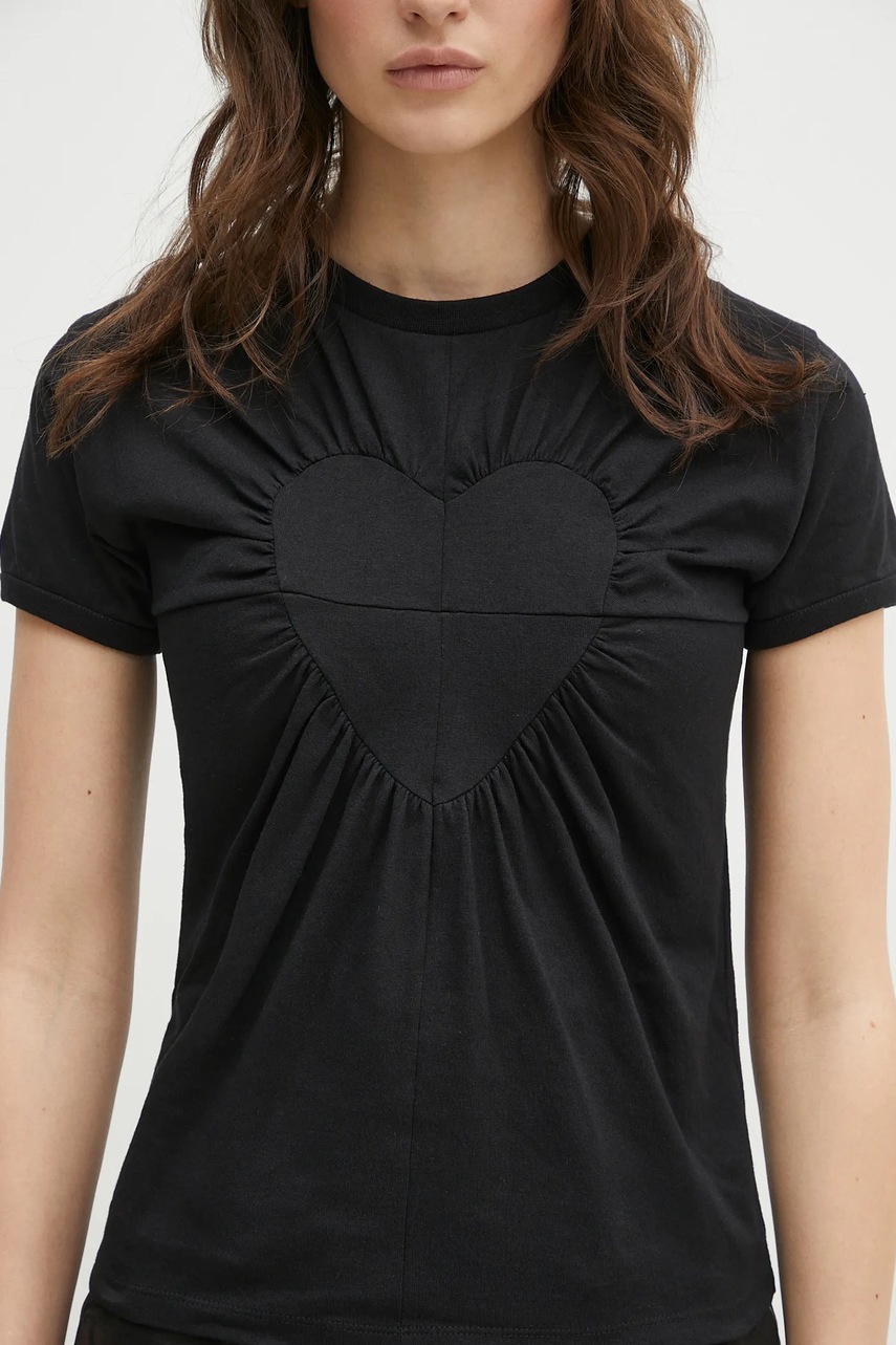 Βαμβακερό μπλουζάκι Coperni Gathered Heart φωτογραφία