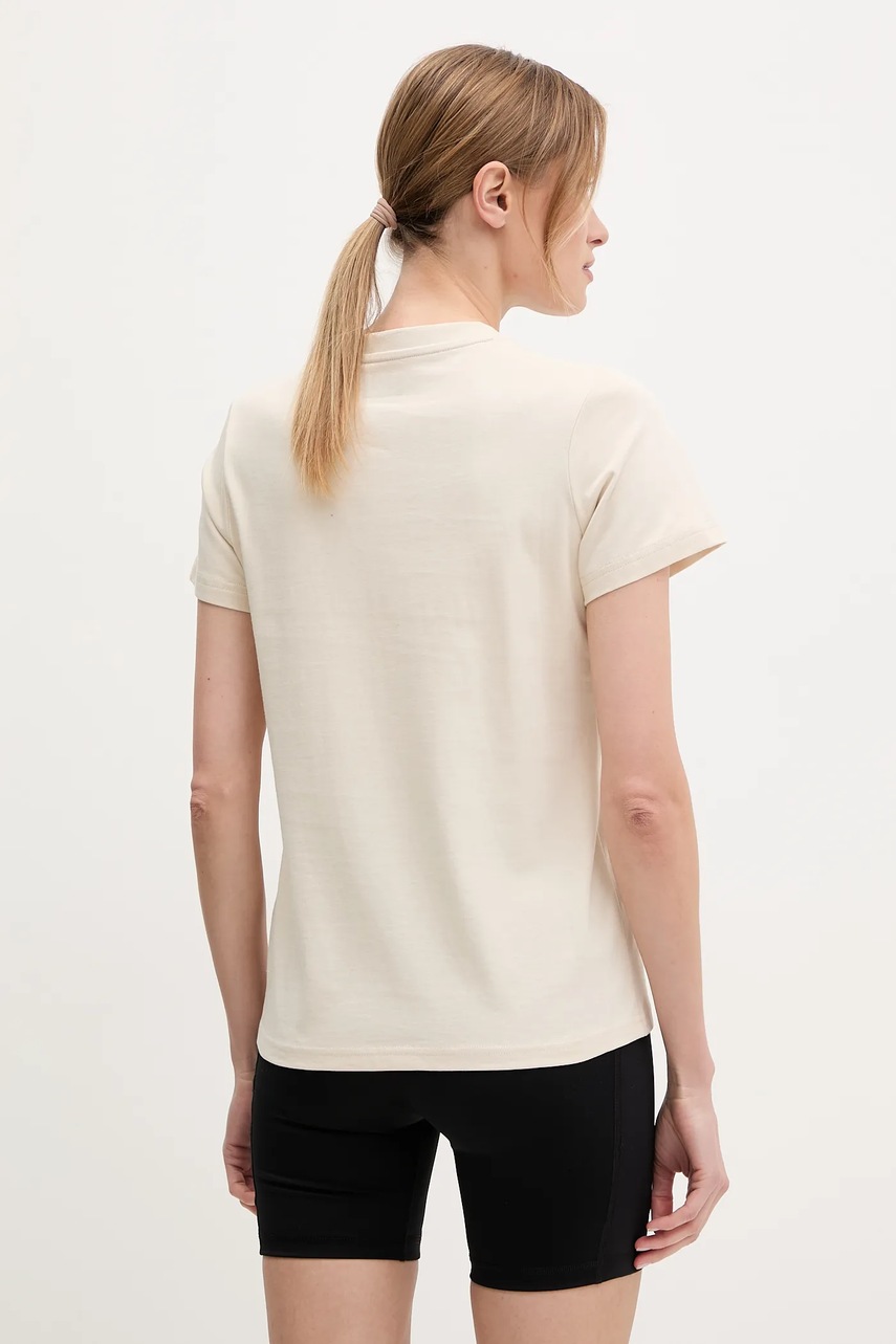 Βαμβακερό μπλουζάκι Helly Hansen HH LOGO γυναικείο, χρώμα: μπεζ, 54593 φωτογραφία