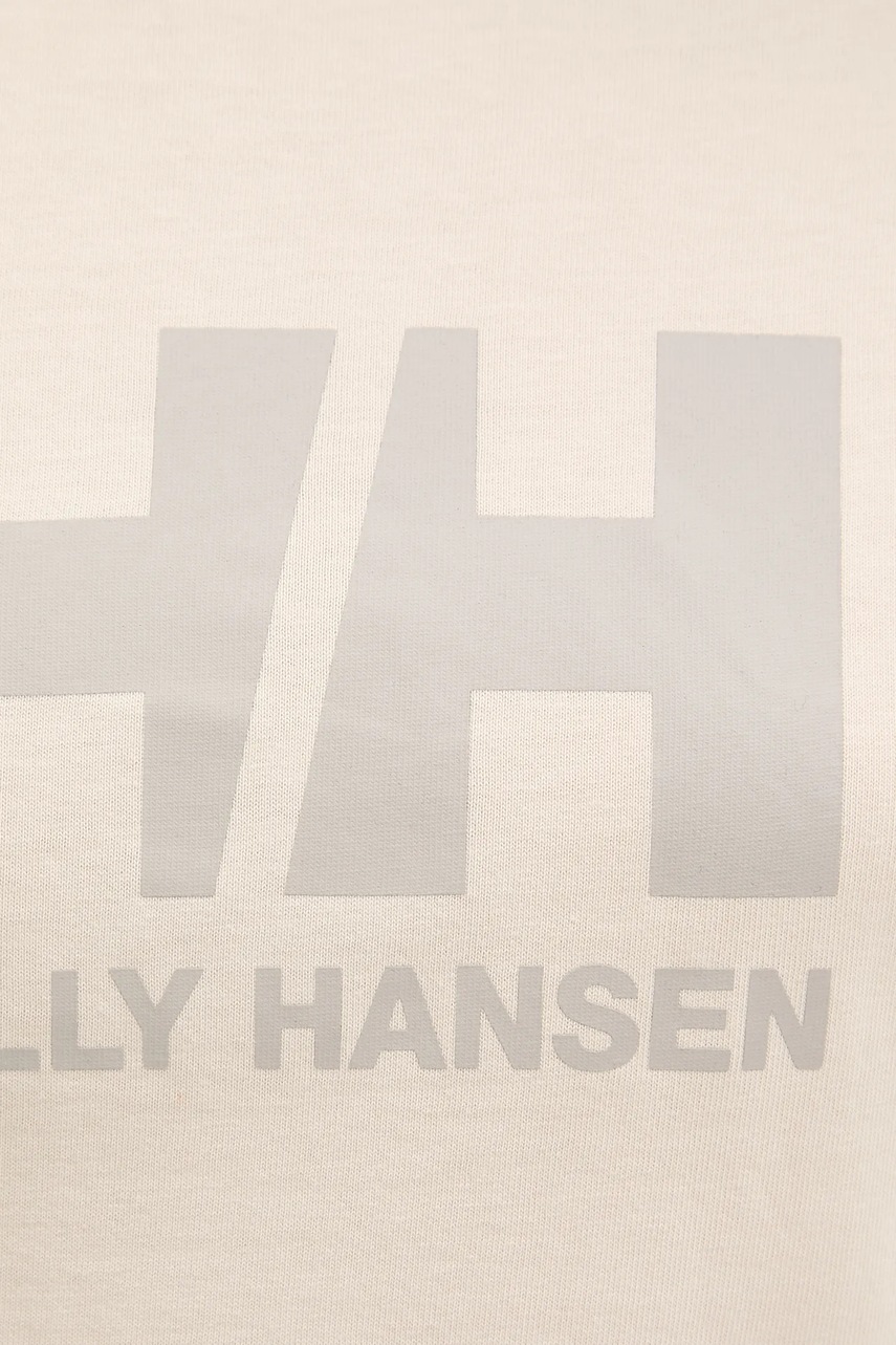 Βαμβακερό μπλουζάκι Helly Hansen HH LOGO γυναικείο, χρώμα: μπεζ, 54593 φωτογραφία