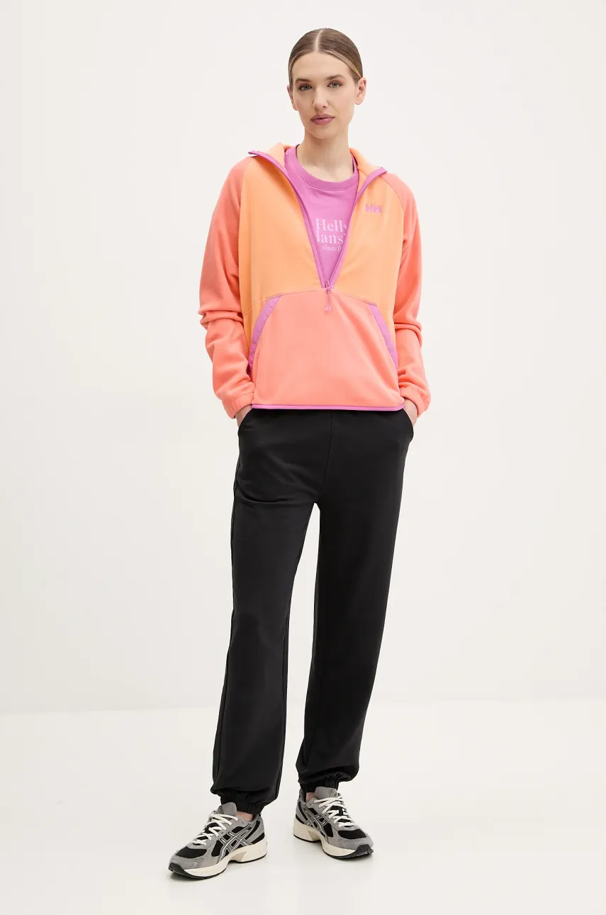 Хлопковая футболка Helly Hansen CORE GRAPHIC женская цвет фиолетовый 54592 Хлопковая футболка Helly Hansen CORE GRAPHIC женская цвет фиолетовый 54592