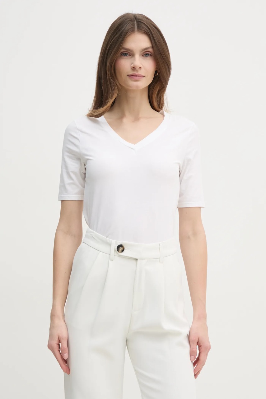 Μπλουζάκι United Colors of Benetton χρώμα: μπεζ, 3ZQM3M078 φωτογραφία