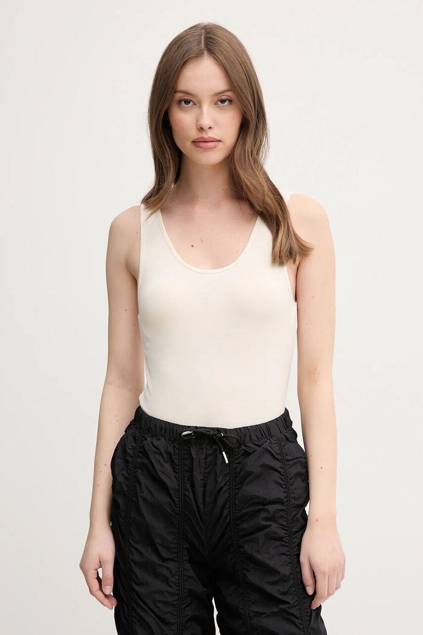 United Colors of Benetton top culoarea bej, 3OVL1H00C