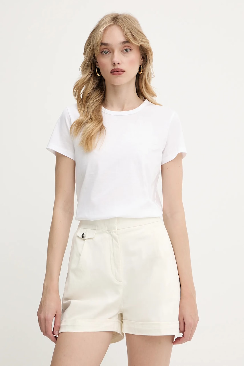 BOSS tricou din bumbac femei, culoarea alb, 50537598