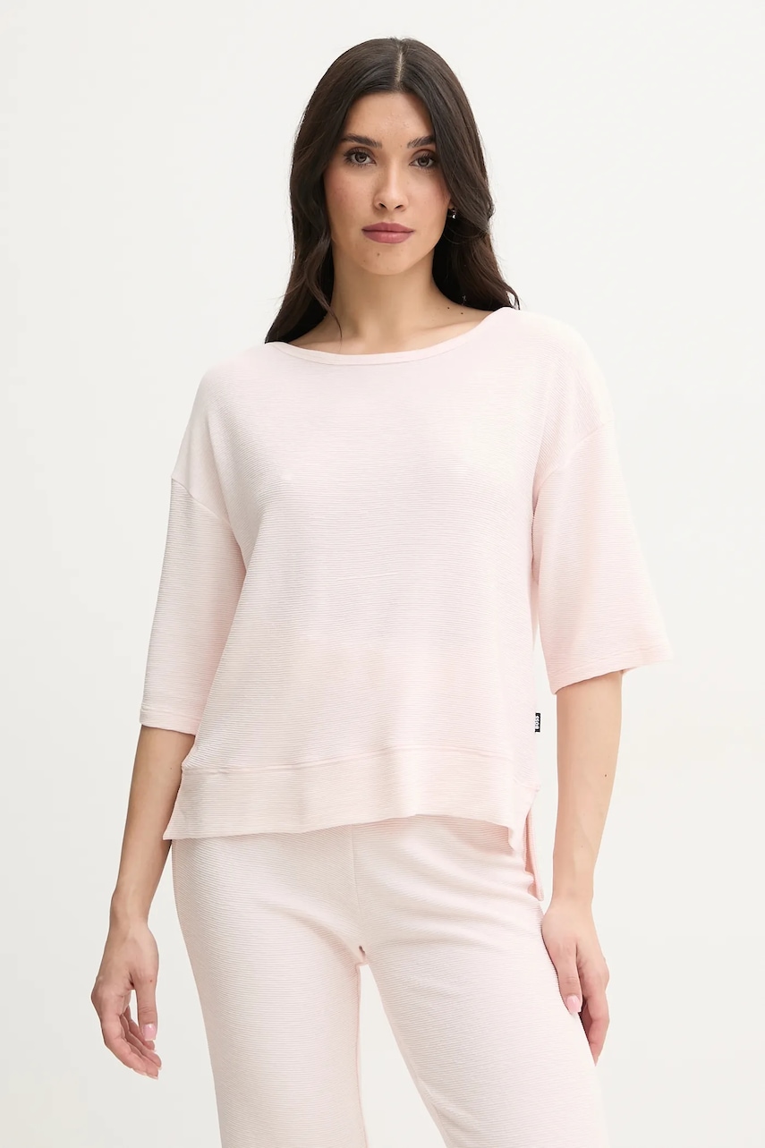 BOSS tricou lounge femei, culoarea roz, 50540029