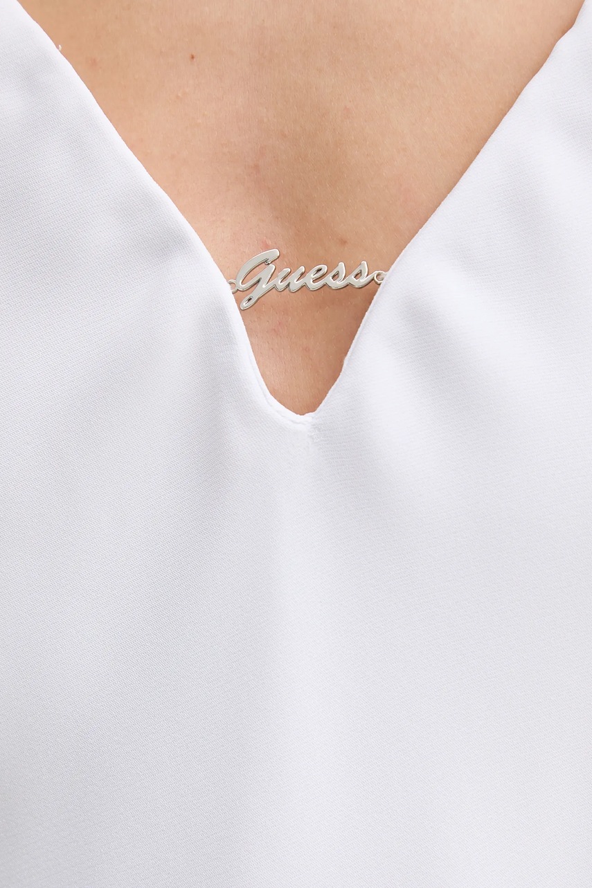 Μπλουζάκι Guess CAROLINE χρώμα: άσπρο, W5GH58 WGLD2 φωτογραφία