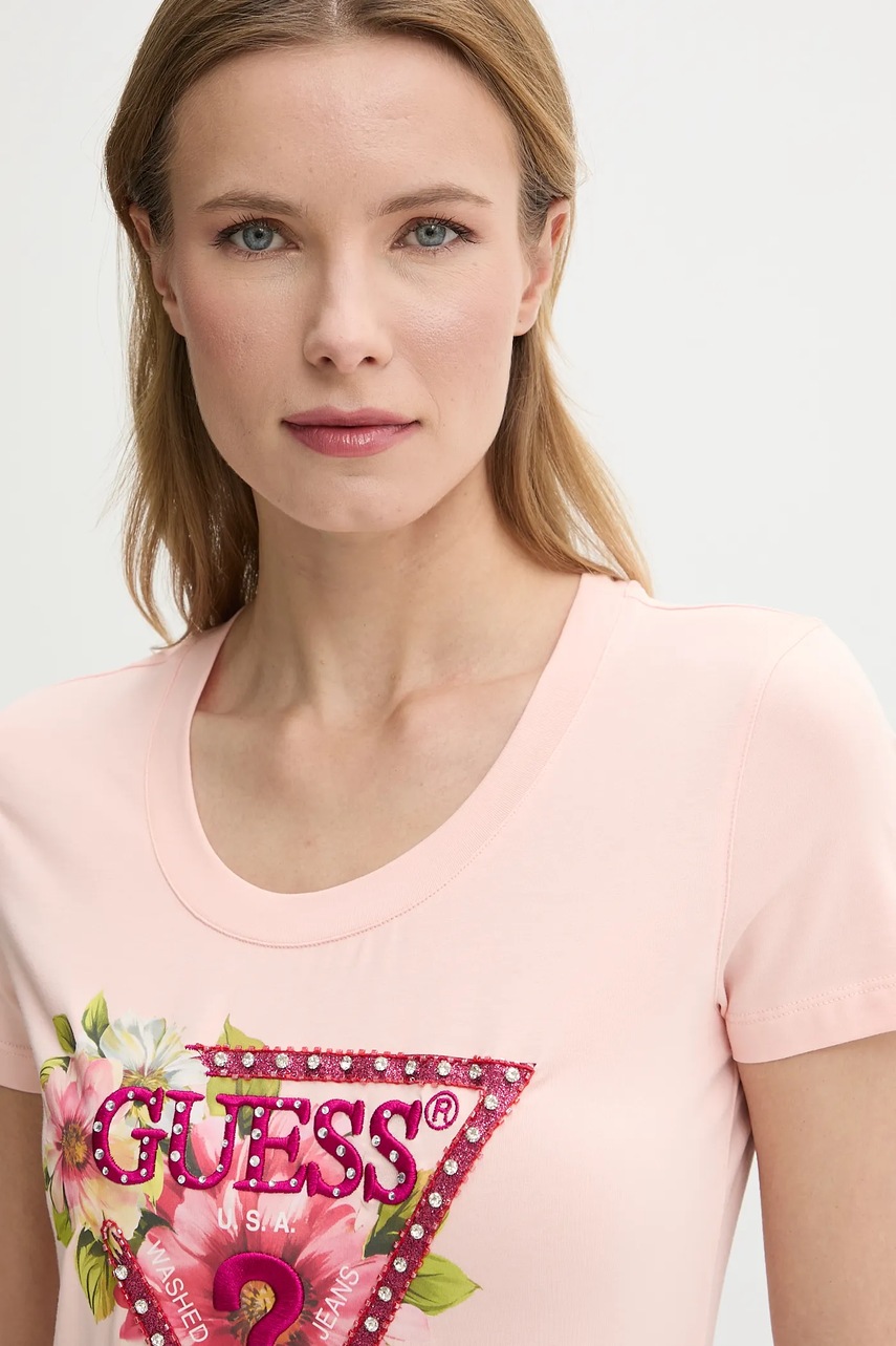 Guess t-shirt narancssárga, W5GI10 J1314 termék 2. képe