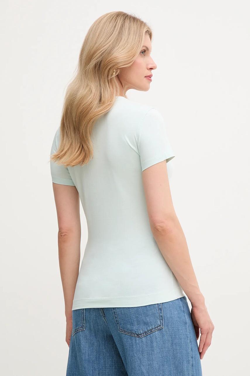 Guess t-shirt DEGRADE női, türkiz, W5GI14 J1314 termék 2. képe