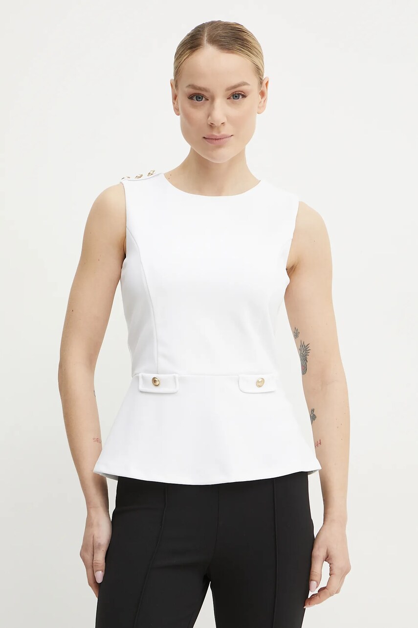 Levně Halenka Guess AMBRE dámská, bílá barva, hladká, W5GP54 KCBO2
