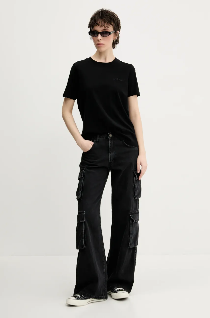 Хлопковая футболка Superdry женская цвет чёрный W1011644A-02A Хлопковая футболка Superdry женская цвет чёрный W1011644A-02A