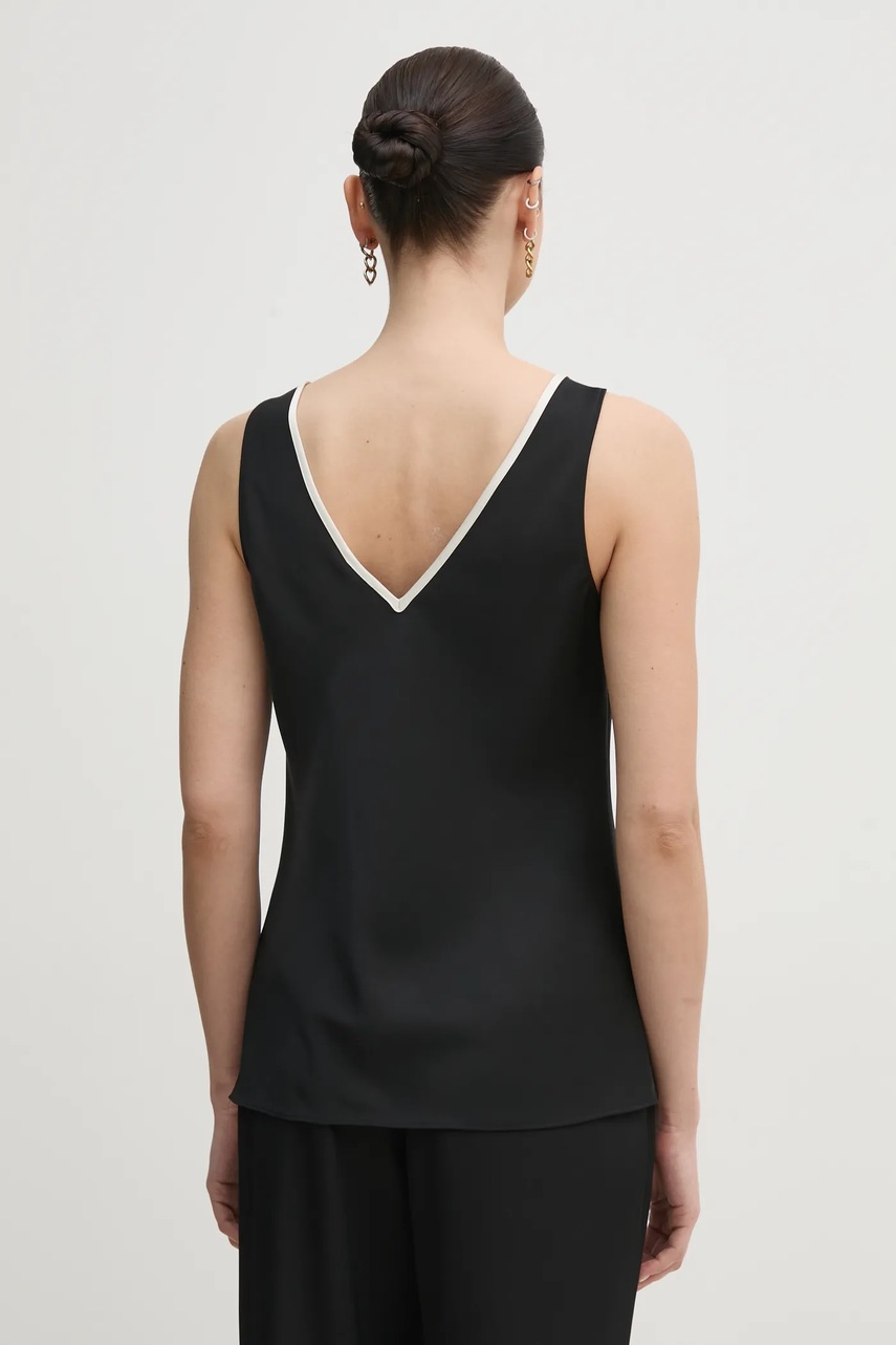 Топ Calvin Klein жіноча колір чорний однотонна K20K208185 