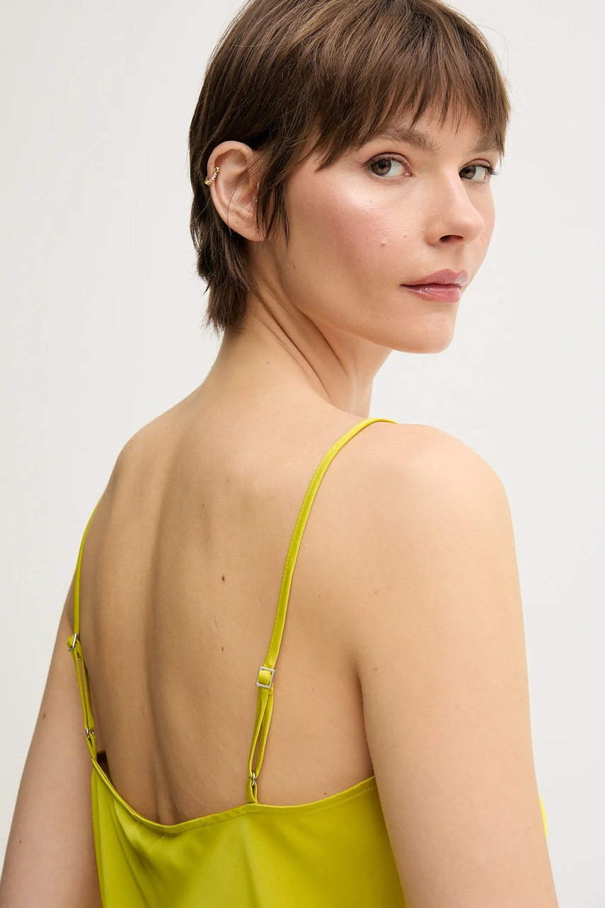 Μπλουζάκι Calvin Klein χρώμα: κίτρινο, LV044B108G φωτογραφία