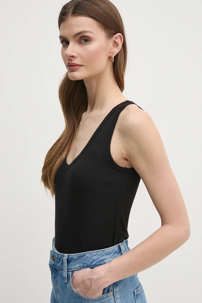 Top Calvin Klein χρώμα: μαύρο, K20K208246 φωτογραφία