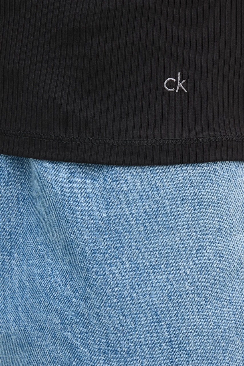 Top Calvin Klein χρώμα: μαύρο, K20K208246 φωτογραφία