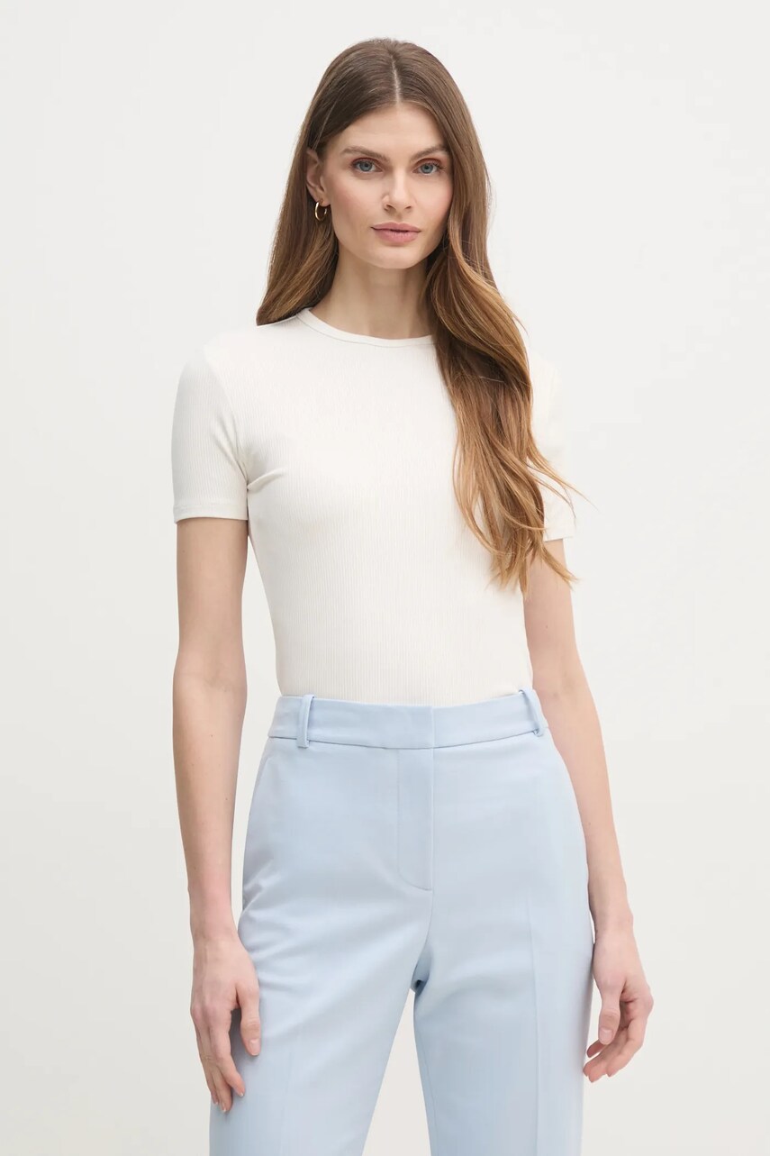 Levně Tričko Calvin Klein béžová barva, K20K208247