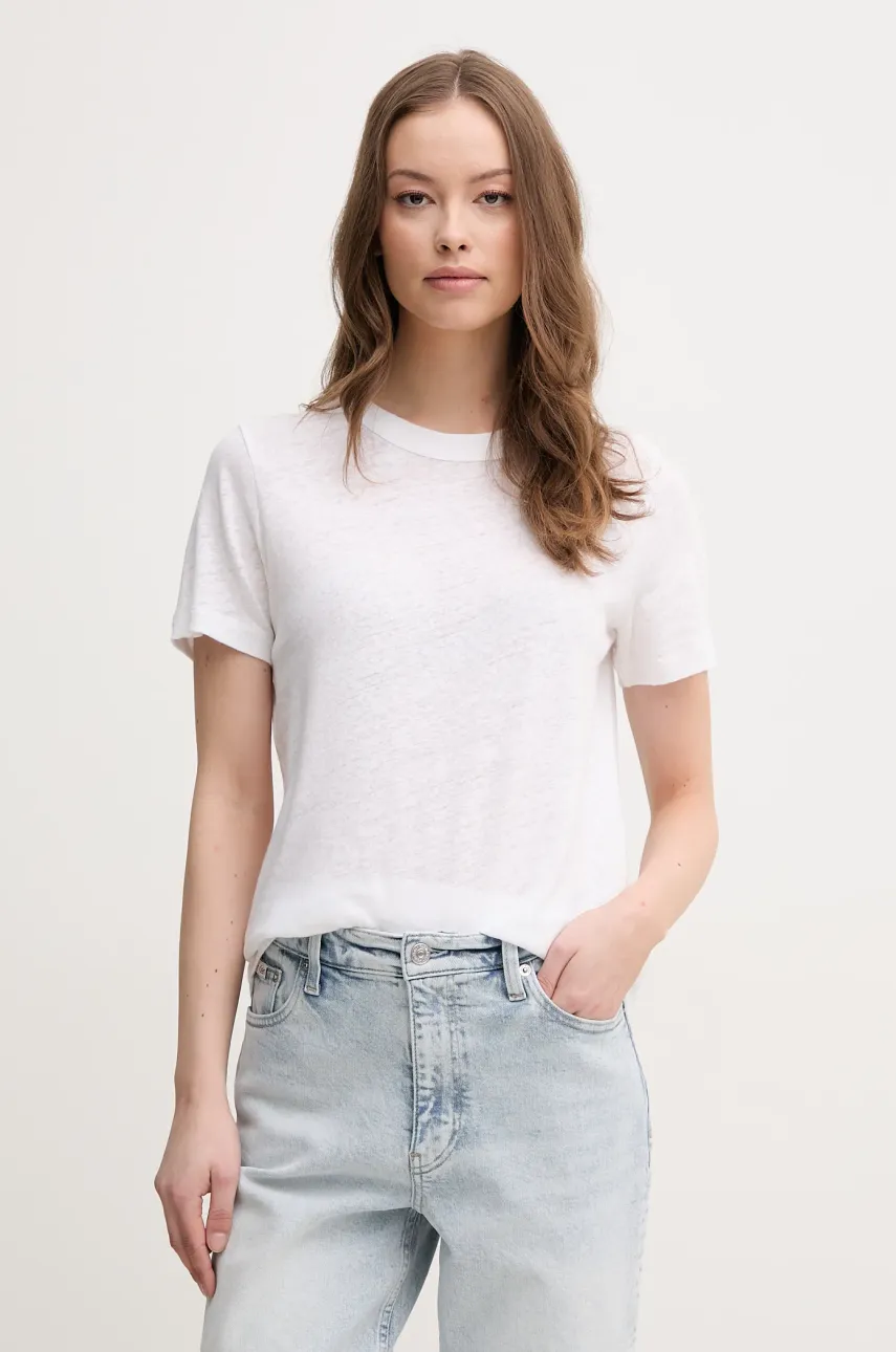 Levně Plátěné tričko Calvin Klein bílá barva, K20K208248