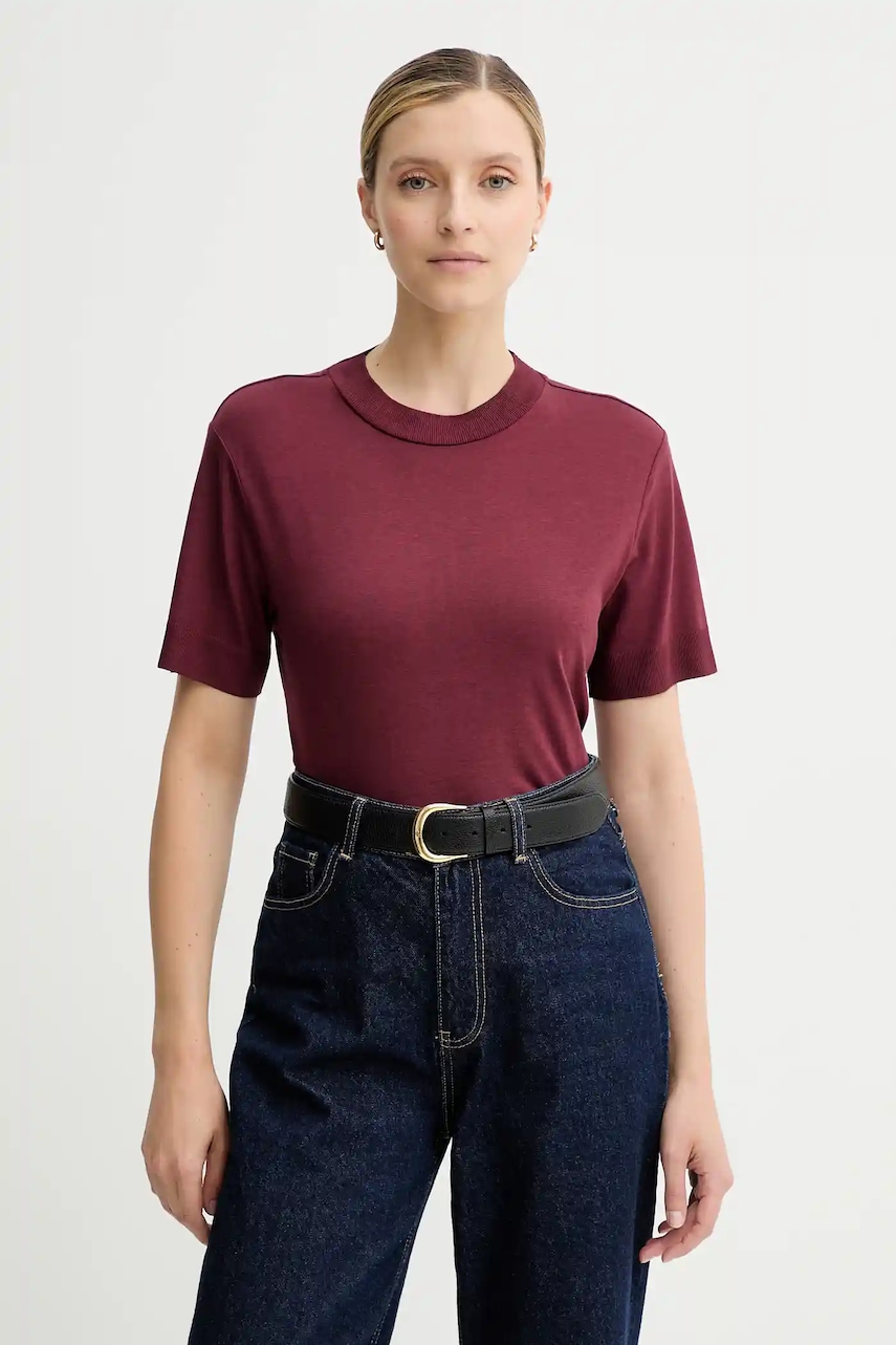 Levně Tričko Calvin Klein dámské, béžová barva, LV044B206G