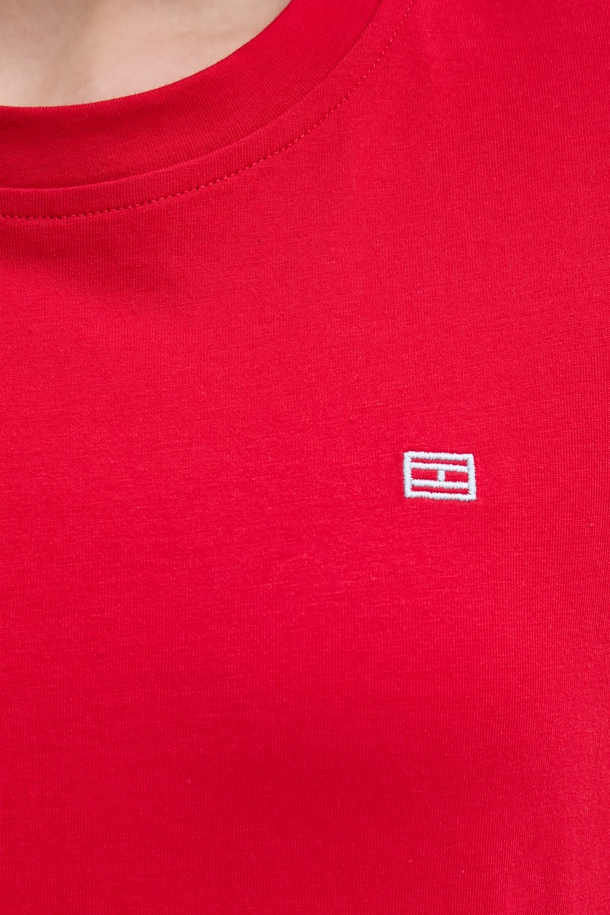 Βαμβακερό μπλουζάκι Tommy Hilfiger γυναικείο, χρώμα: κόκκινο, WW0WW45522 φωτογραφία