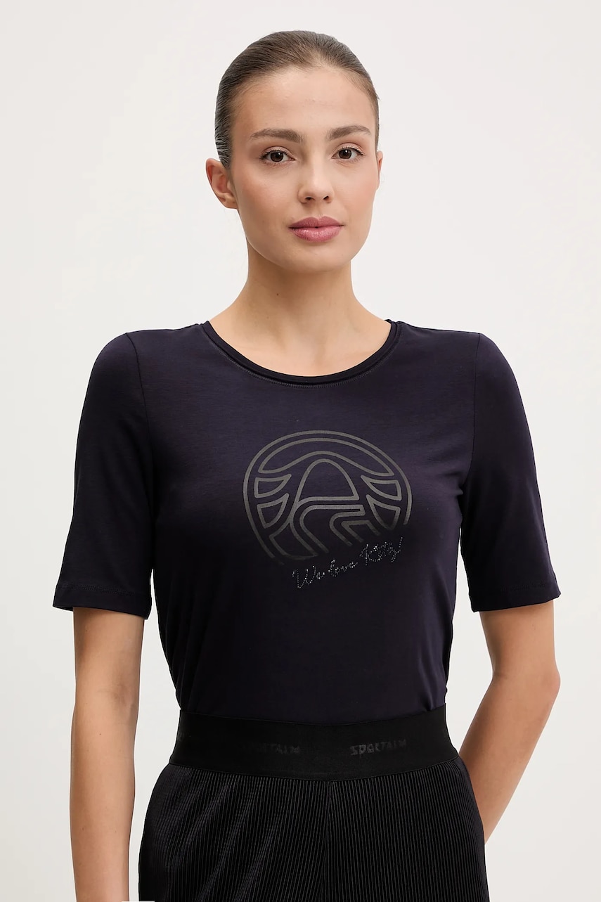 Sportalm tricou culoarea bleumarin, 250108