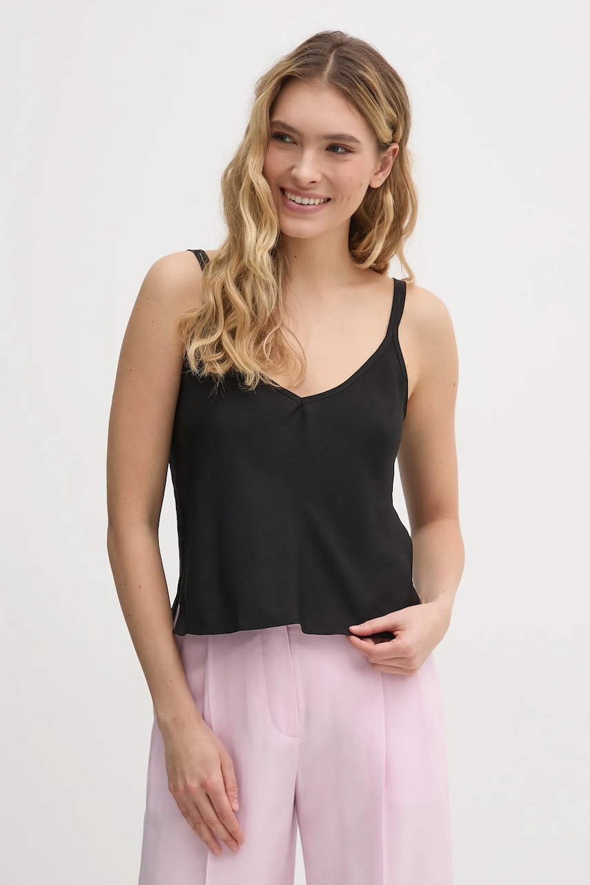Dkny bluza femei, culoarea negru, neted, DJ4W2038 Dkny bluza femei, culoarea negru, neted, DJ4W2038