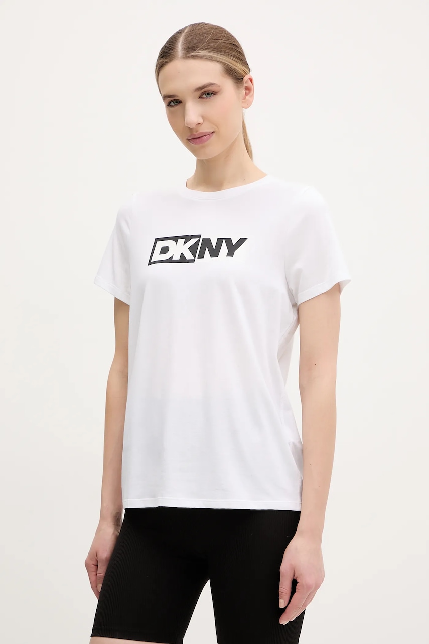Dkny tricou femei, culoarea alb, DP5T5894