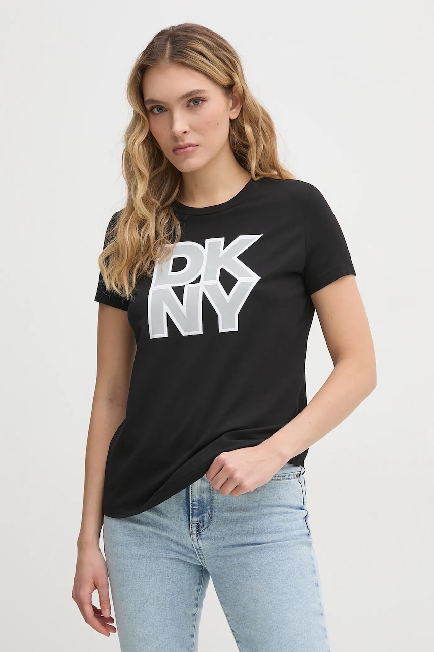 Dkny tricou femei, culoarea negru, P5AHSWNA