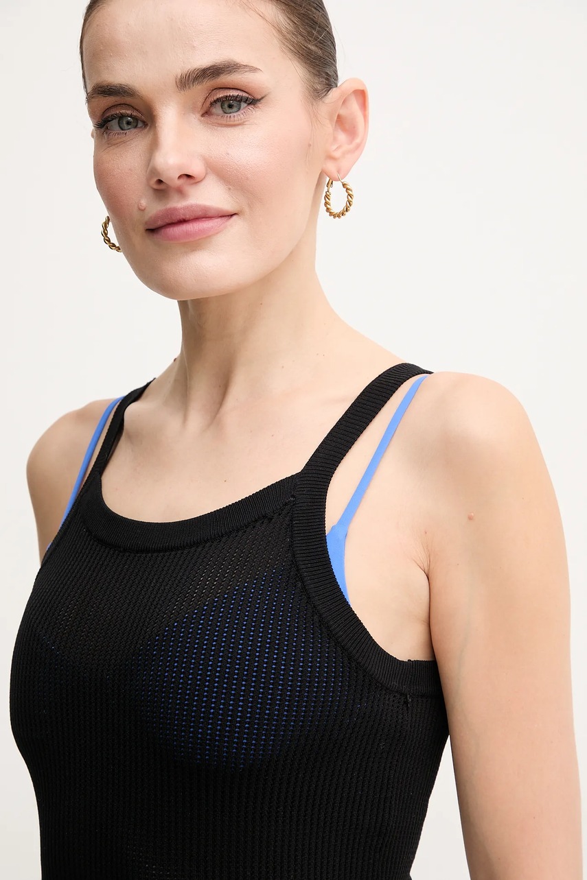 Top Dkny χρώμα: μαύρο, DJ5R0533 φωτογραφία