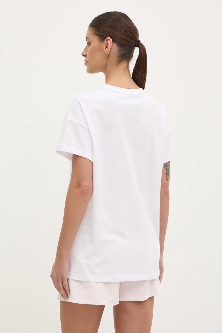 Βαμβακερό μπλουζάκι Dkny γυναικείο, χρώμα: άσπρο, DP5T1224 φωτογραφία