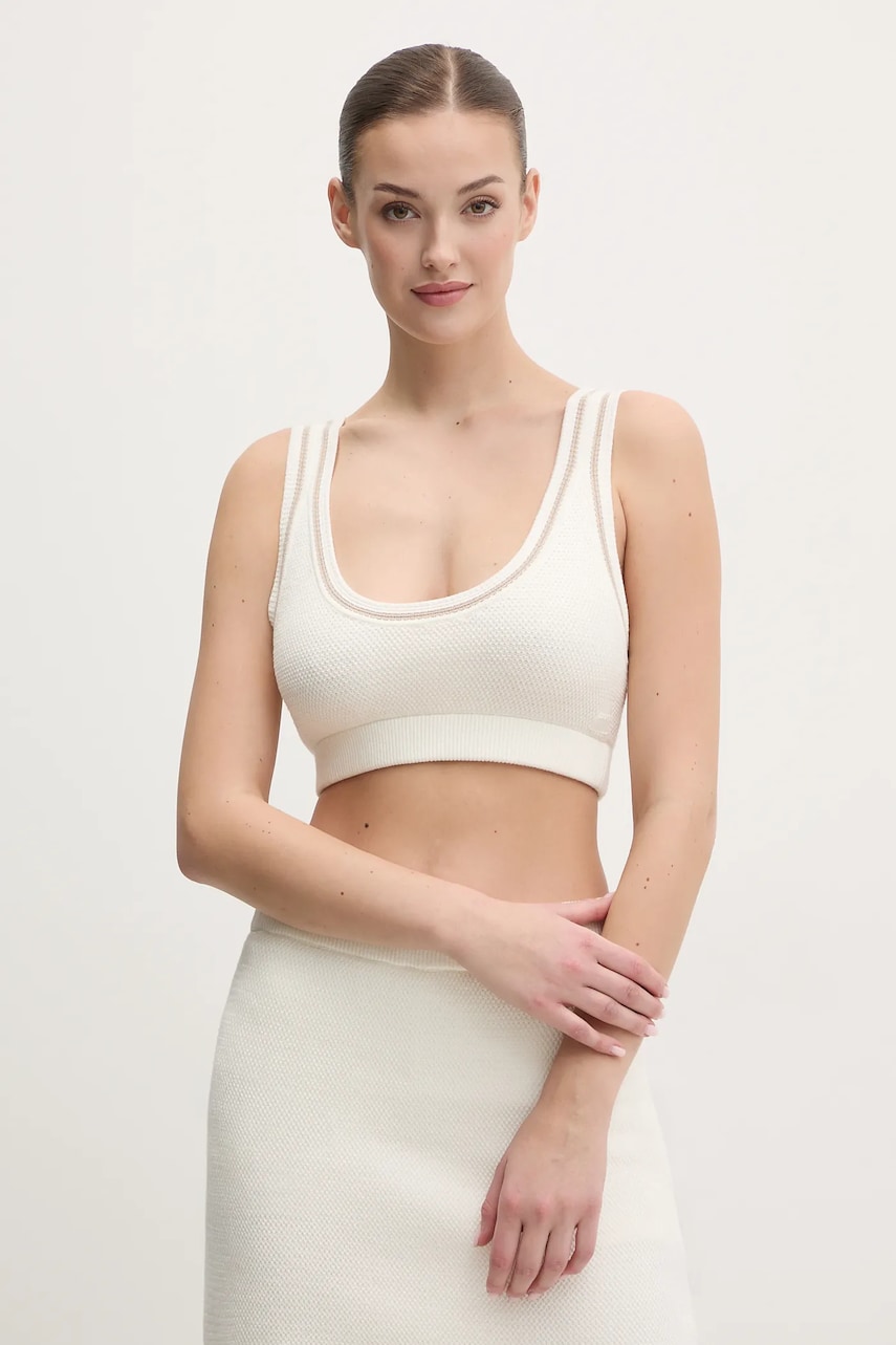 Dkny top culoarea bej, DP5R6023 Dkny top culoarea bej, DP5R6023