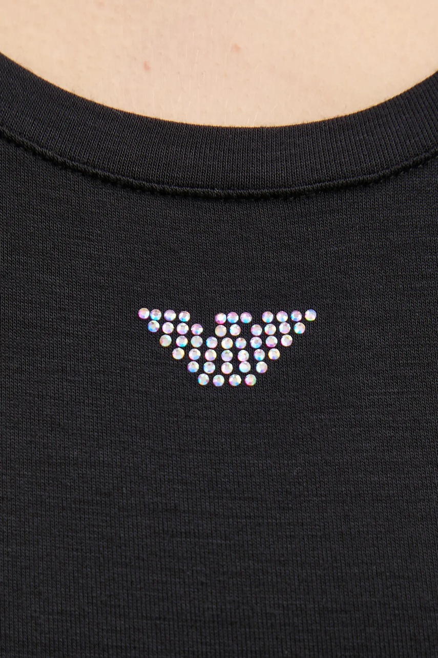 Top Emporio Armani Underwear χρώμα: μαύρο, EW000407 AF10889 φωτογραφία