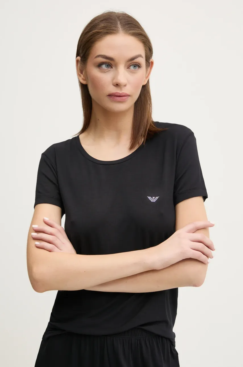 Футболка Emporio Armani Underwear женская цвет чёрный EW000408 AF10889 Футболка Emporio Armani Underwear женская цвет чёрный EW000408 AF10889