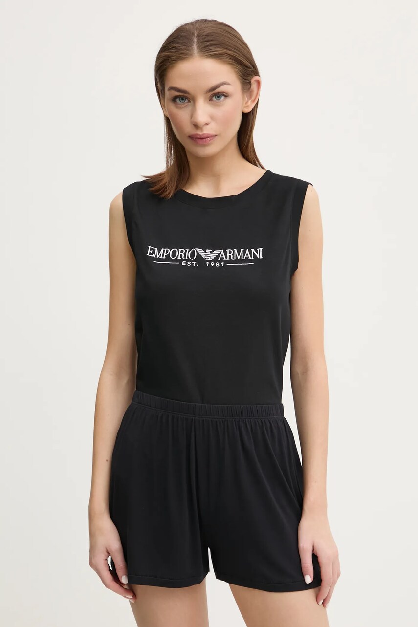 Levně Top Emporio Armani Underwear dámský, černá barva, EW000410 AF10881