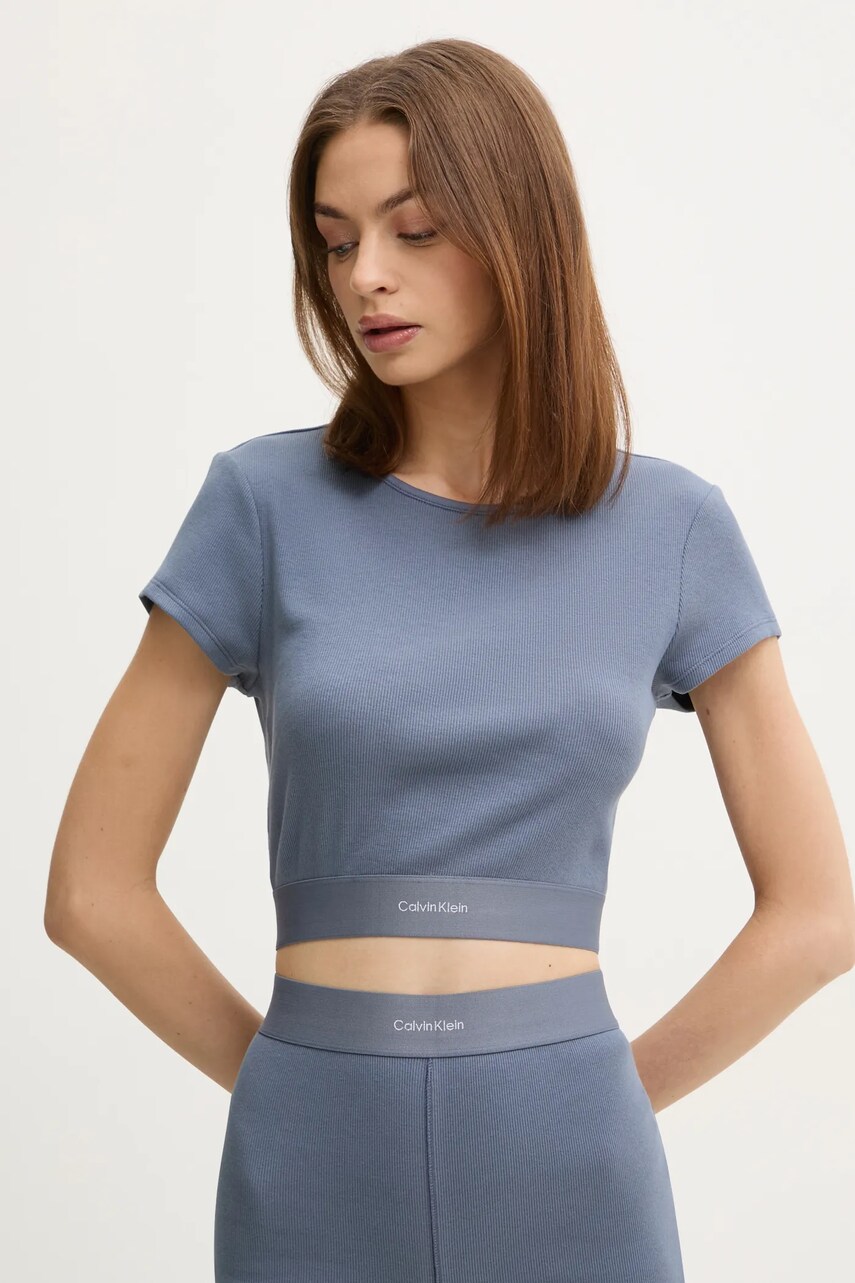 Levně Tričko Calvin Klein Underwear modrá barva, LV00QS7349