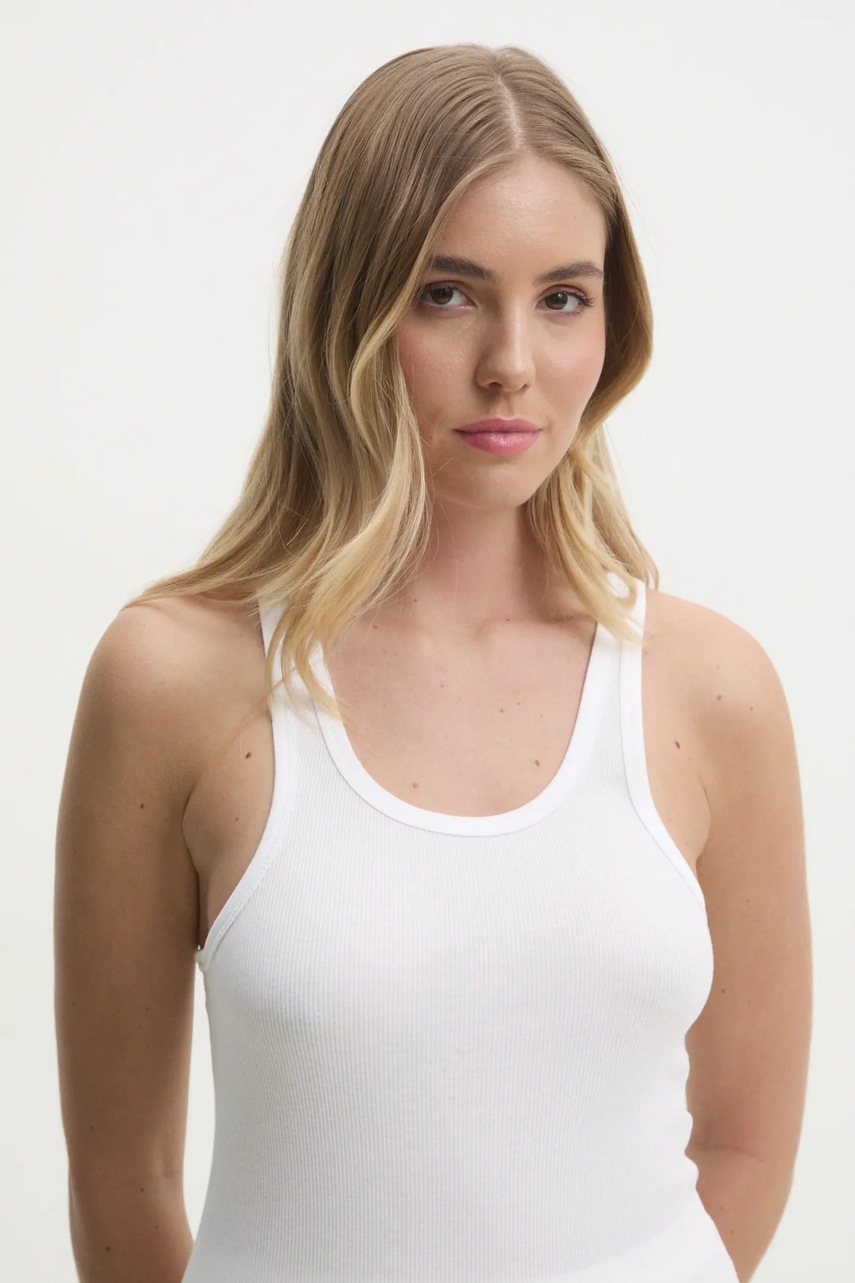 Βαμβακερό τοπ Calvin Klein Underwear 3-pack χρώμα: άσπρο, LV00QS7493 φωτογραφία