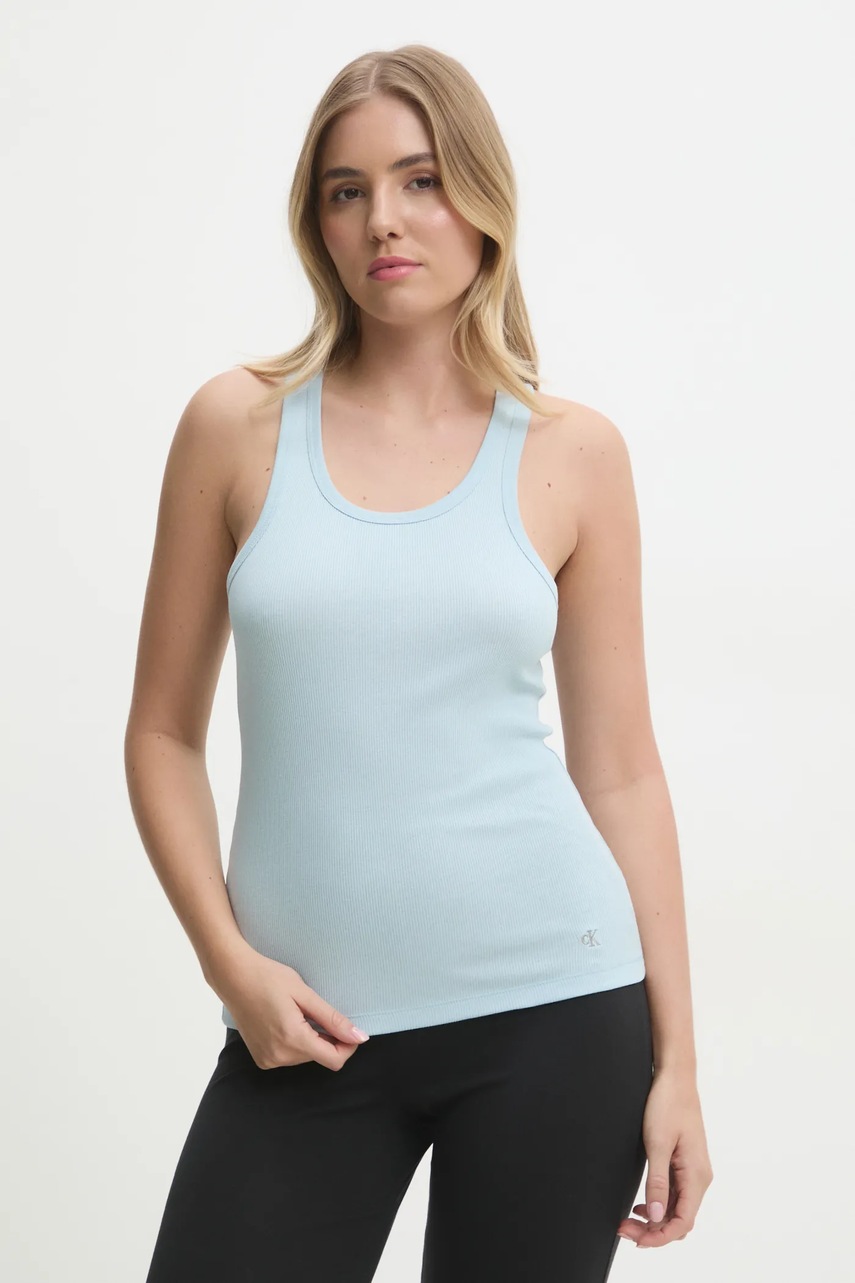 Levně Bavlněný top Calvin Klein Underwear 3-pack šedá barva, LV00QS7493