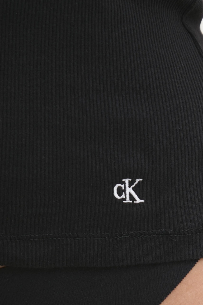 Βαμβακερό τοπ Calvin Klein Underwear 3-pack χρώμα: μαύρο, LV00QS7493 φωτογραφία