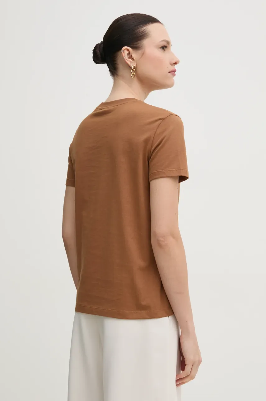 Бавовняна футболка Calvin Klein Jeans жіноча колір коричневий J20J225243