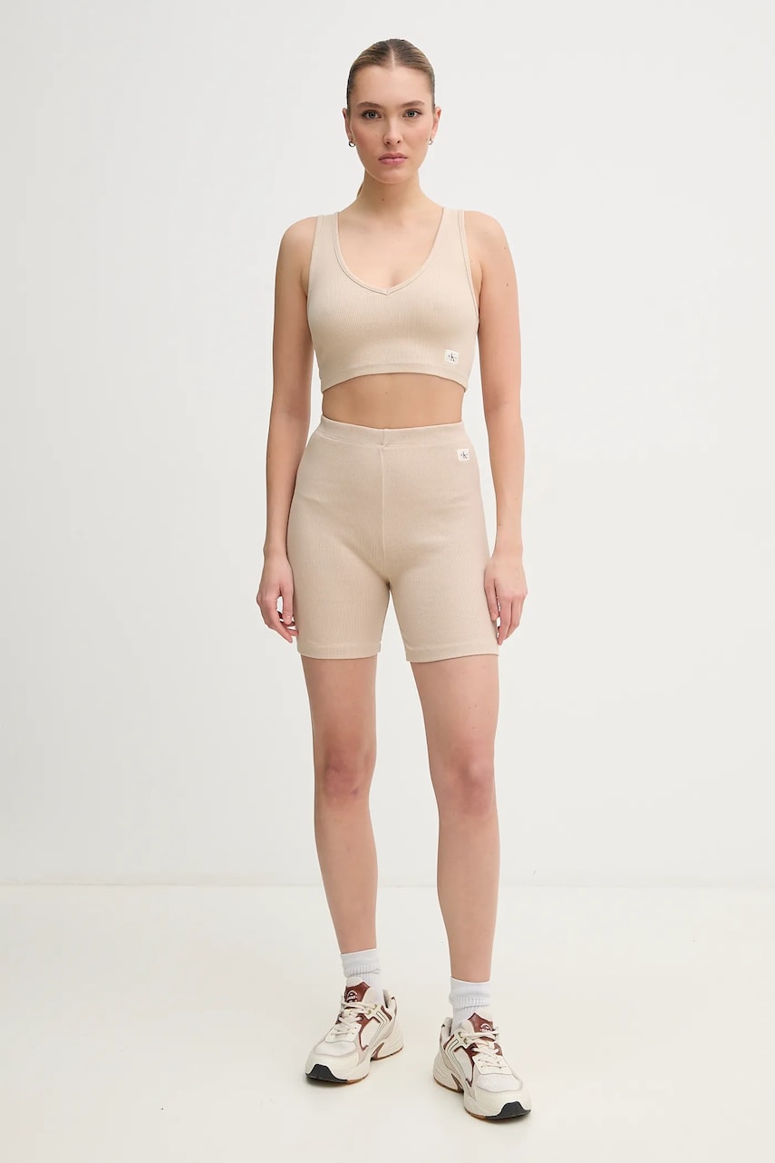 Топ Calvin Klein Jeans цвет бежевый J20J225246 Топ Calvin Klein Jeans цвет бежевый J20J225246