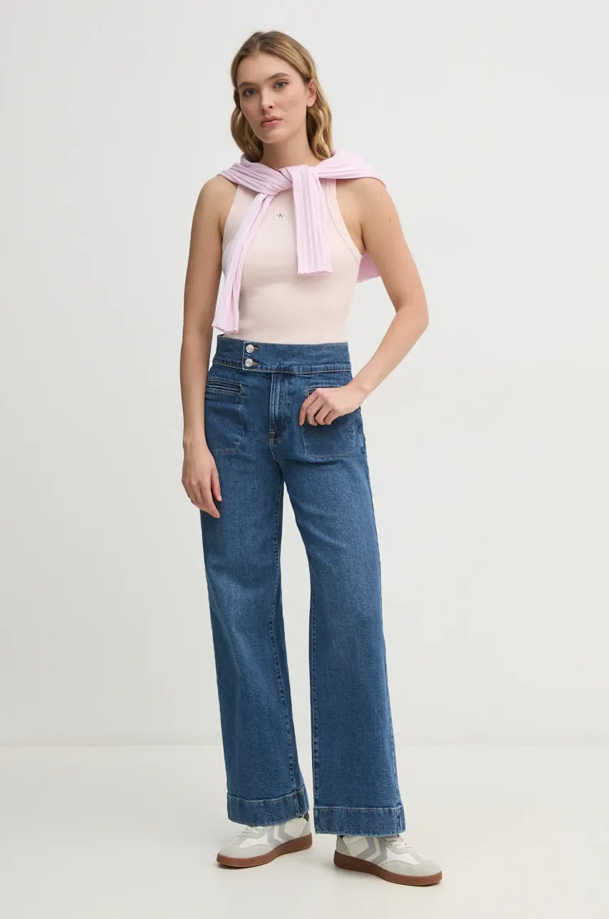 Топ Calvin Klein Jeans женский цвет розовый J20J225302 Топ Calvin Klein Jeans женский цвет розовый J20J225302