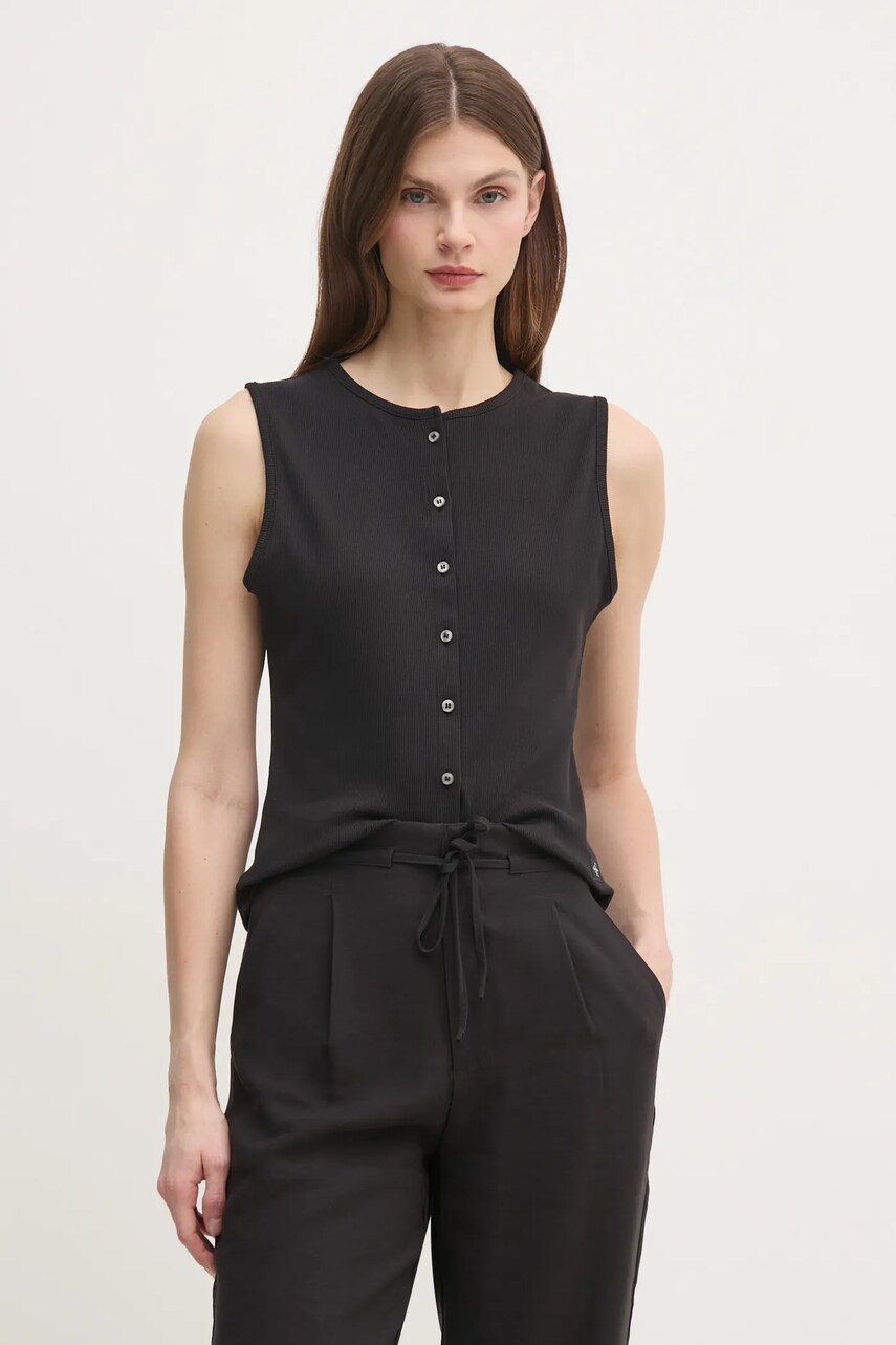 Levně Top Calvin Klein Jeans dámský, černá barva, J20J225307