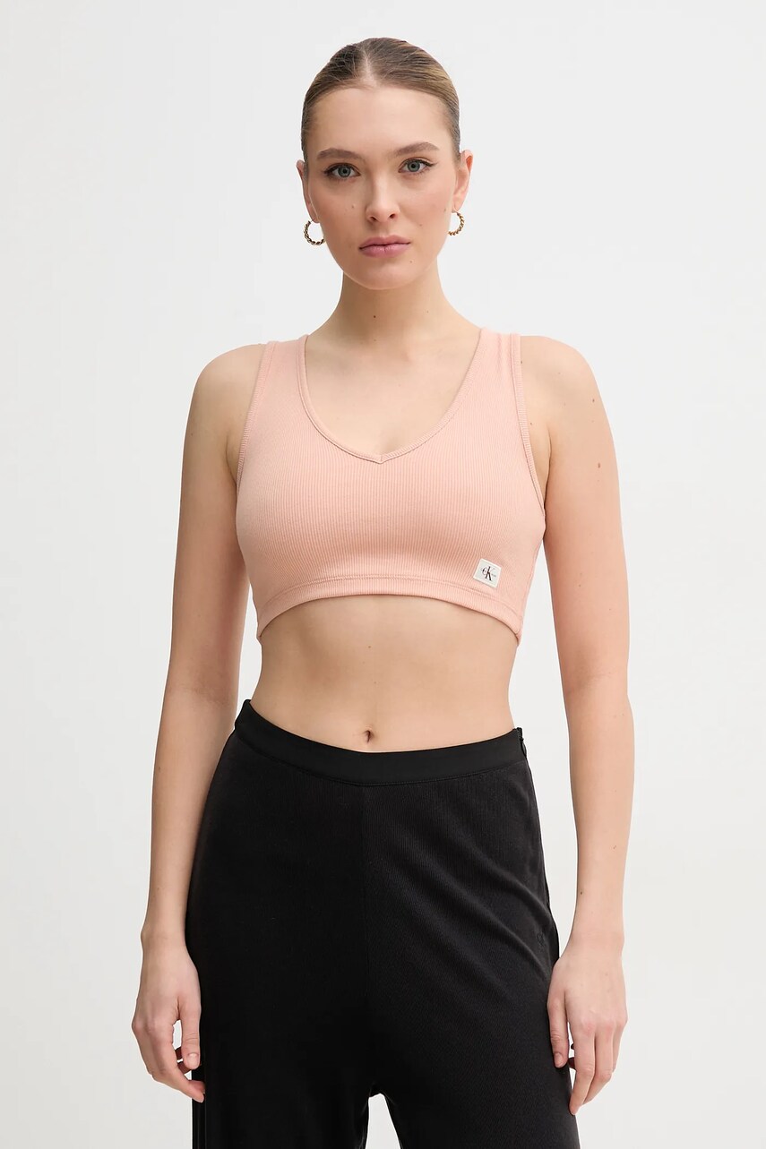 Levně Top Calvin Klein Jeans oranžová barva, J20J225308