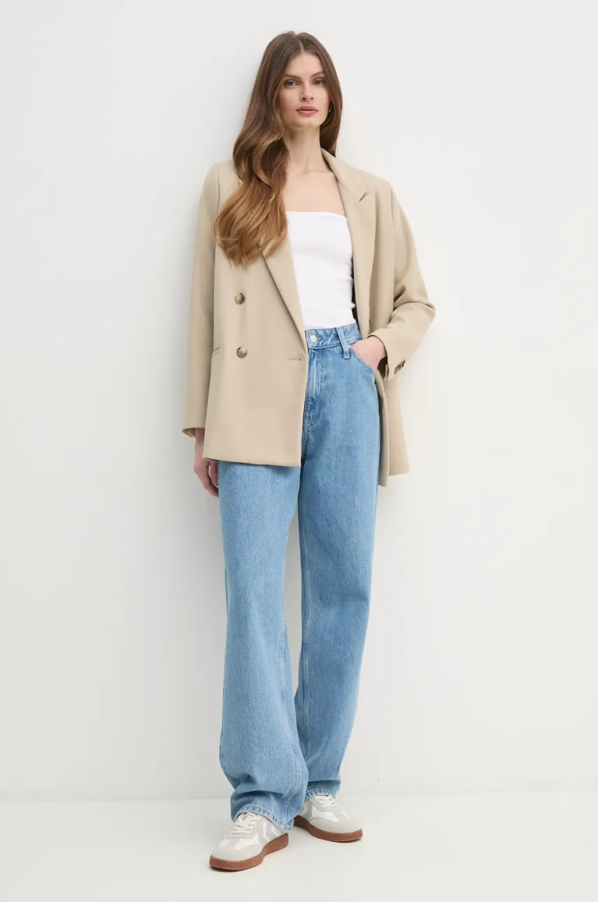 Топ Calvin Klein Jeans женский цвет белый J20J225310 Топ Calvin Klein Jeans женский цвет белый J20J225310