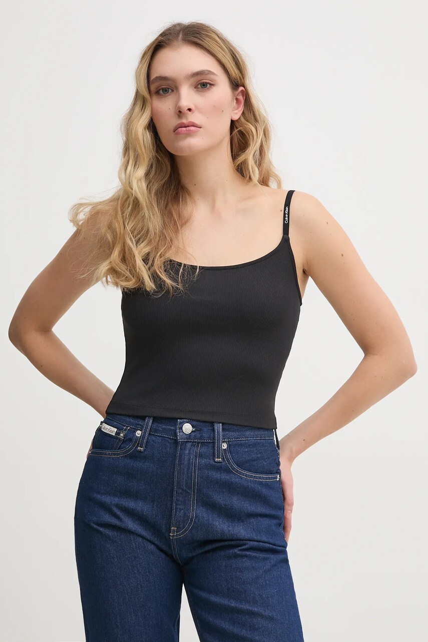 Levně Top Calvin Klein Jeans černá barva, J20J225312