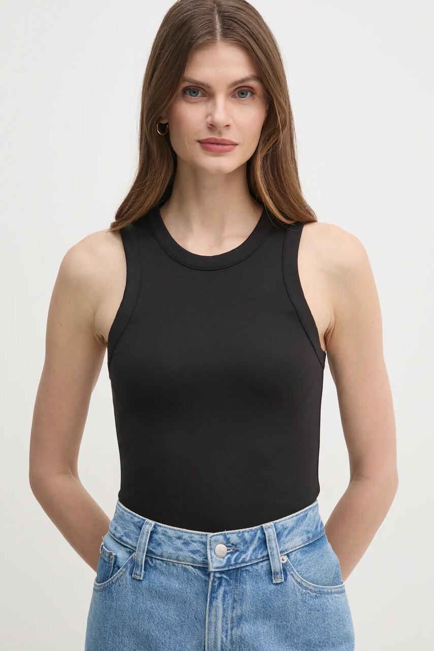 Levně Top Calvin Klein Jeans dámský, černá barva, J20J225315