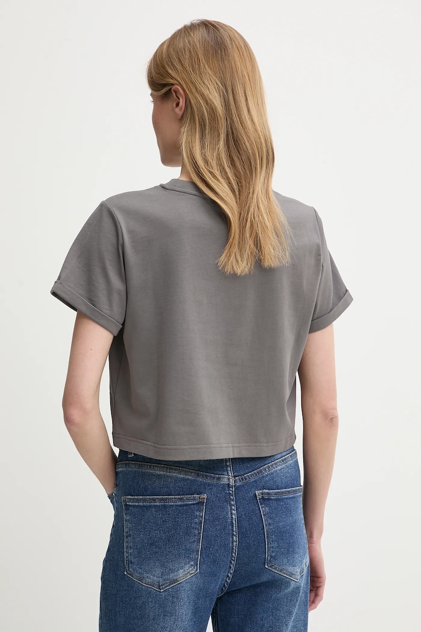 Хлопковая футболка Calvin Klein Jeans цвет серый LV047AB814 Хлопковая футболка Calvin Klein Jeans цвет серый LV047AB814