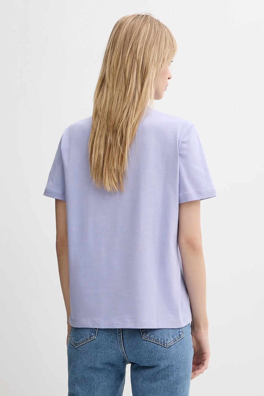 Хлопковая футболка Calvin Klein Jeans цвет фиолетовый LV047B865G