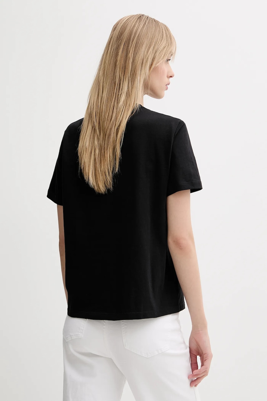 Хлопковая футболка Calvin Klein Jeans цвет чёрный LV047B865G Хлопковая футболка Calvin Klein Jeans цвет чёрный LV047B865G