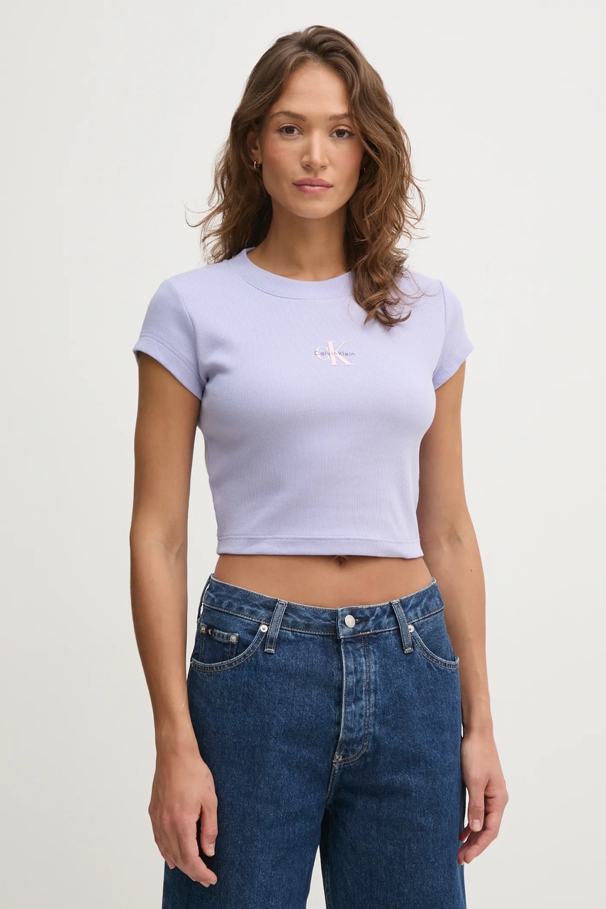 

Тениска Calvin Klein Jeans в лилаво LV047AB802, Виолетов