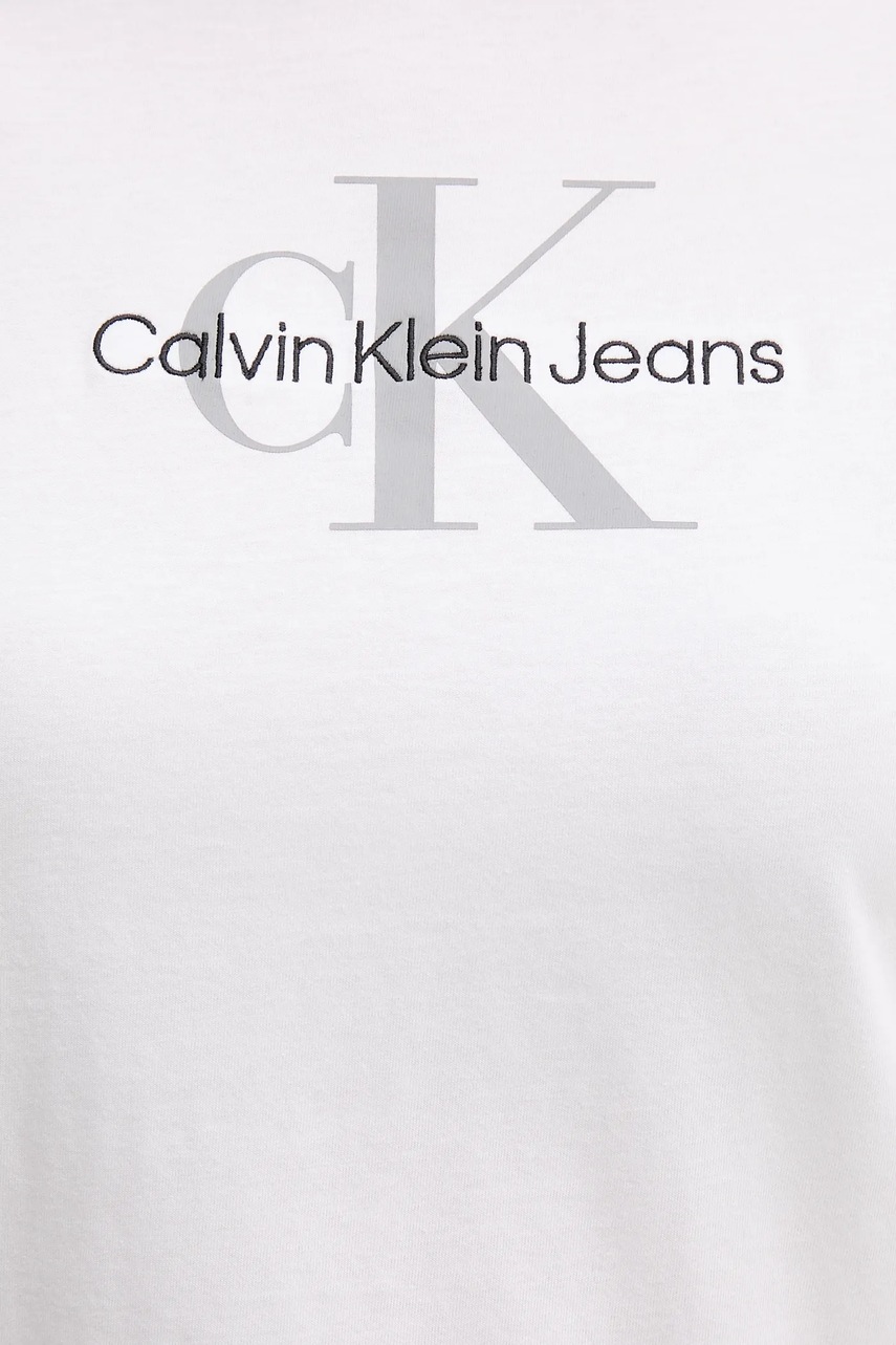 Бавовняна футболка Calvin Klein Jeans жіноча колір білий LV047B863G 