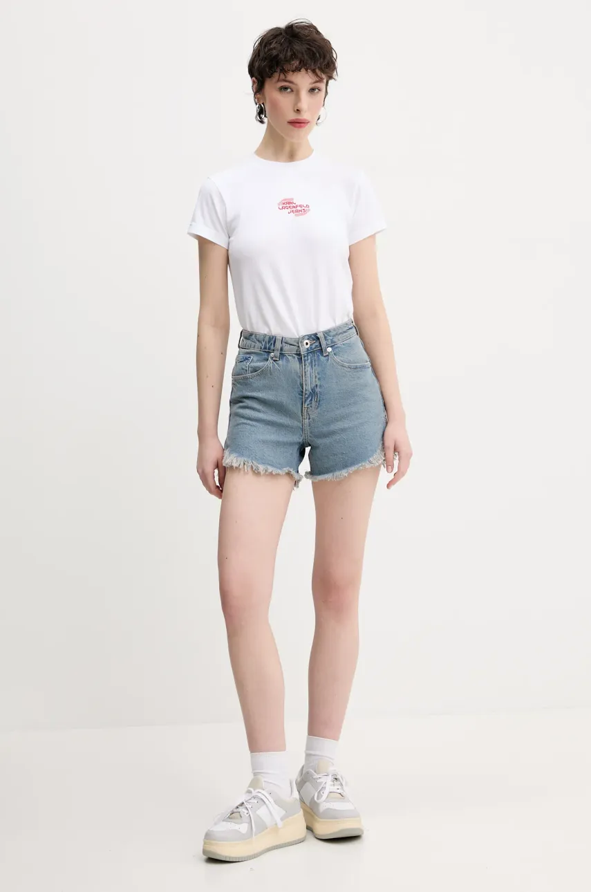 Футболка Karl Lagerfeld Jeans женская цвет белый A2W17027 Футболка Karl Lagerfeld Jeans женская цвет белый A2W17027